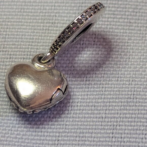 Pandora Angel Wings Dangle with Pink Enamel Locket Charm - Picture 9 of 13